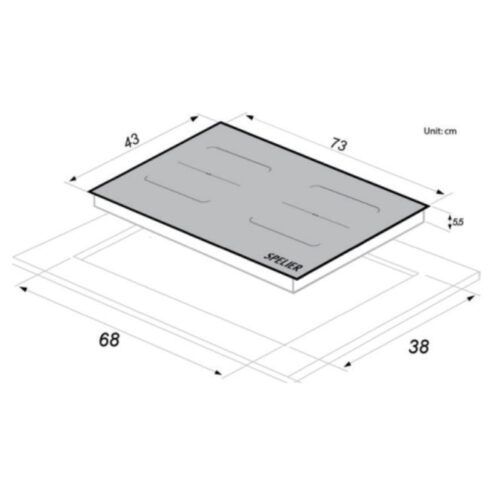 Thiết kế của Bếp từ đôi Spelier SPM T100 WS