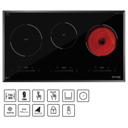 Bếp từ kết hợp hồng ngoại Spelier SPM 938H Plus lắp âm 4 Bếp từ kết hợp hồng ngoại Spelier SPM 938H Plus