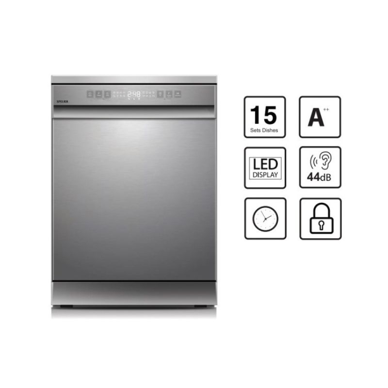 Máy rửa bát Spelier SP 15 DW NX Sliver Máy rửa bát Spelier SP 15 DW NX Sliver