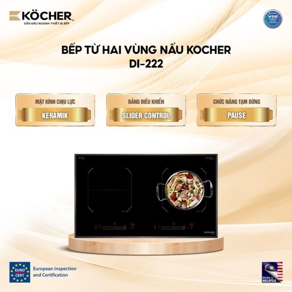 Bếp 2 Vùng Nấu Kocher DI-222