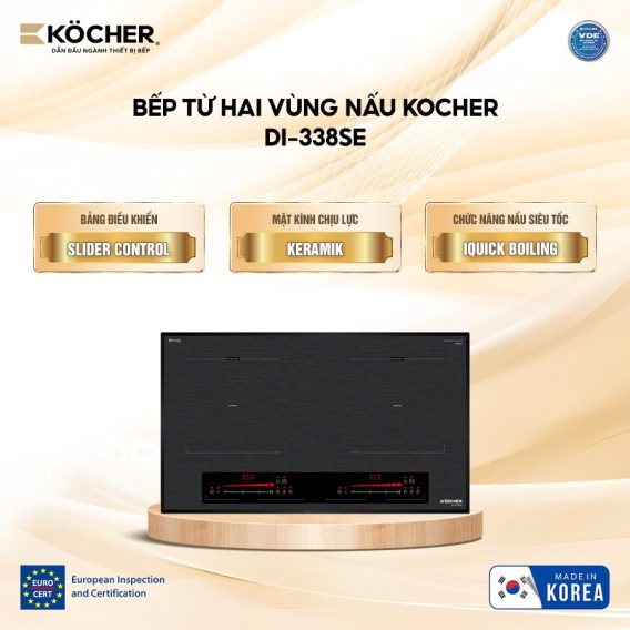 Bếp Từ 2 Vùng Nấu Kocher DI-338SE