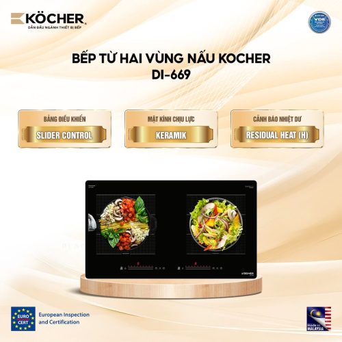 Bếp từ 2 vùng nấu Kocher DI-669